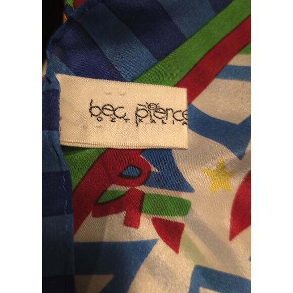 BEC PIERCE Silk Sydney Harbour Brights Scarf 78x78cm Collectors Item,HandrollHem - Picture 8 of 9